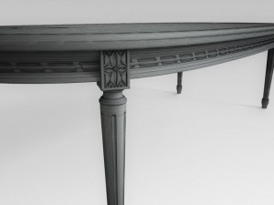 white dining table 002 Modello 3D