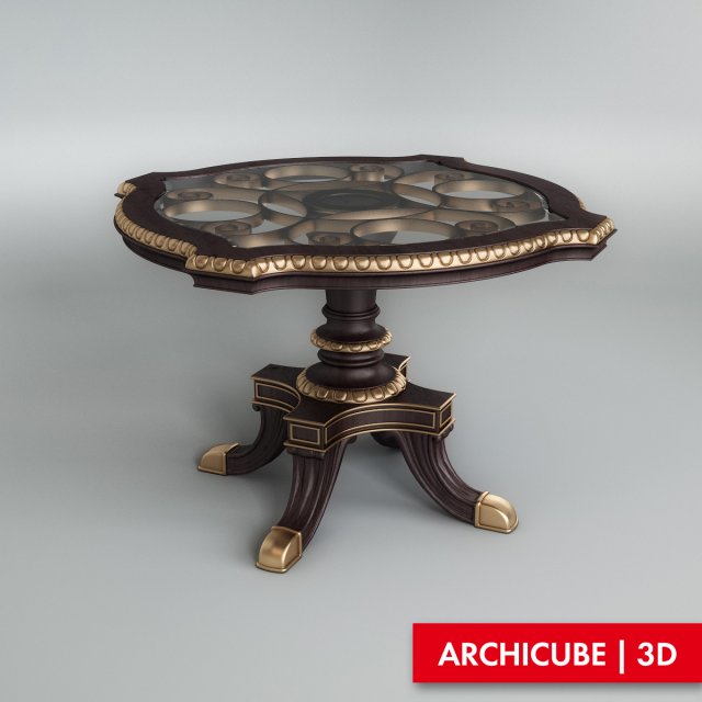 classic table 003 3D Model .c4d .max .obj .3ds .fbx .stl .blend 