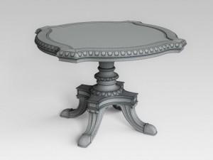 classic table 003 3D Model