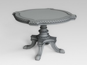classic table 003 3D Model