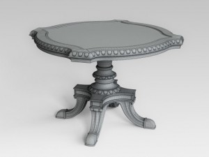 classic table 003 3D Model