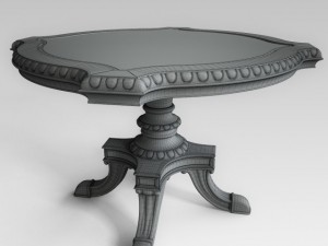 classic table 003 3D Model