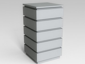 white commode 3D Model