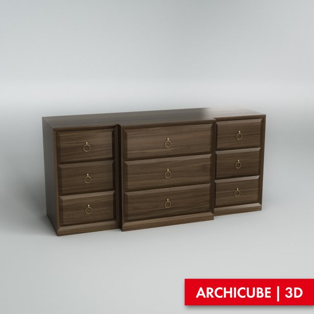 commode 004 3D Model .c4d .max .obj .3ds .fbx .stl .blend 