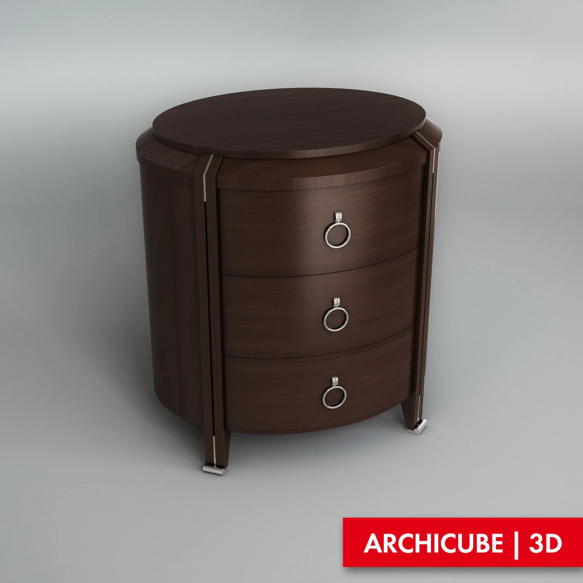 round bedside table 3D Model .c4d .max .obj .3ds .fbx .stl .blend 