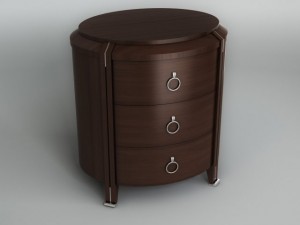 round bedside table Modello 3D