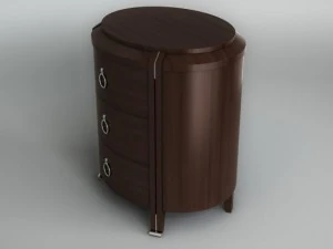 round bedside table 3D Model