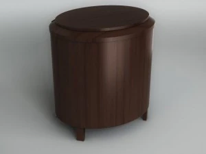 round bedside table 3D Model