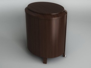 round bedside table 3D Model