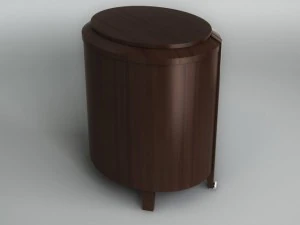 round bedside table 3D Model