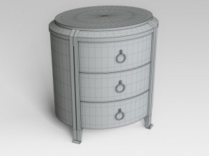 round bedside table 3D Model