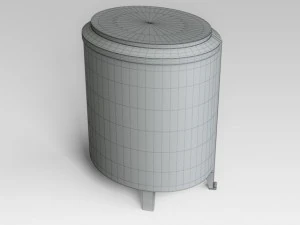 round bedside table 3D Model