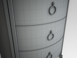 round bedside table 3D Model