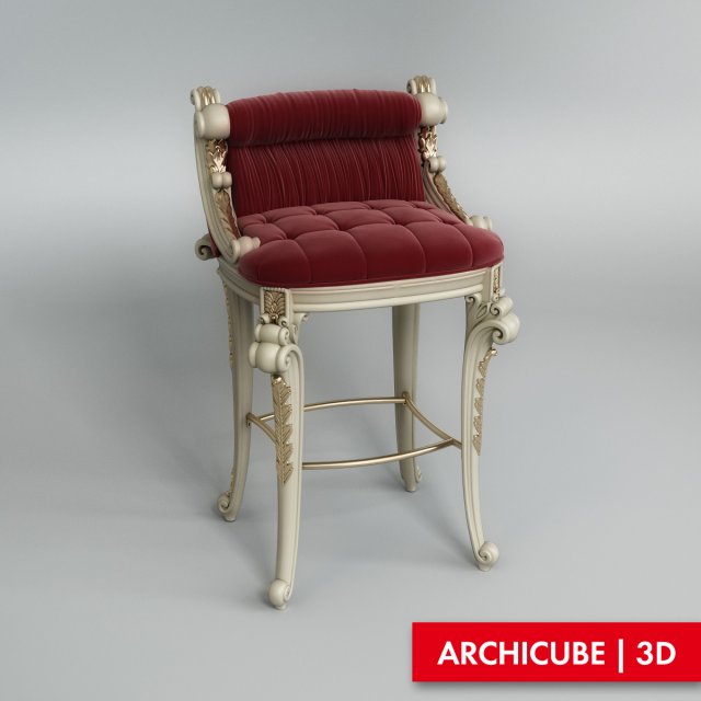 stool bar 3D 模型 .c4d .max .obj .3ds .fbx .stl .blend 