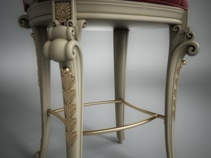 stool bar 3D 模型