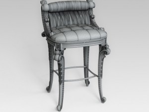 stool bar 3D 模型