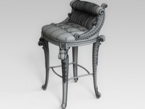 stool bar 3D 模型