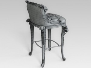 stool bar 3D 模型