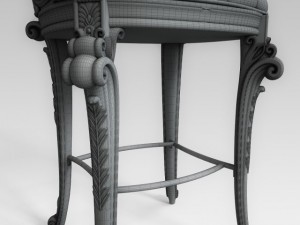 stool bar 3D 模型