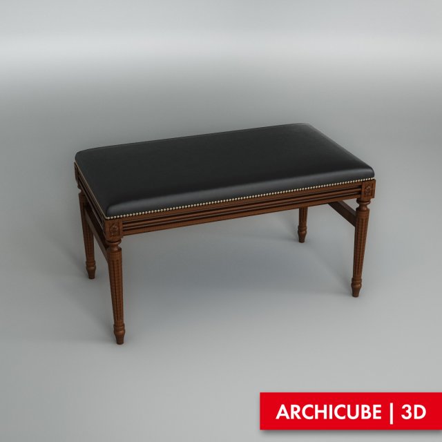 classical bench 3D 模型 .c4d .max .obj .3ds .fbx .stl .blend 