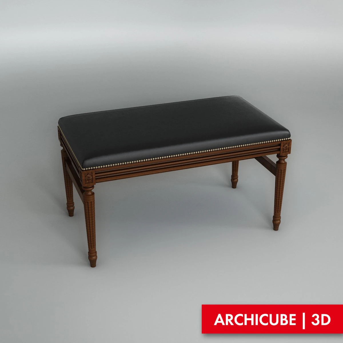 classical bench 3D Model .c4d .max .obj .3ds .fbx .stl .blend 