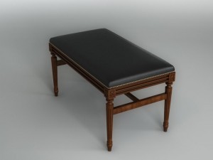 classical bench 3D 模型