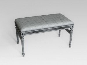 classical bench 3D 模型