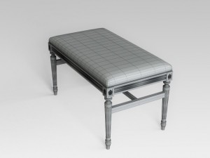 classical bench 3D 模型