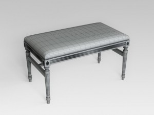 classical bench 3D 模型