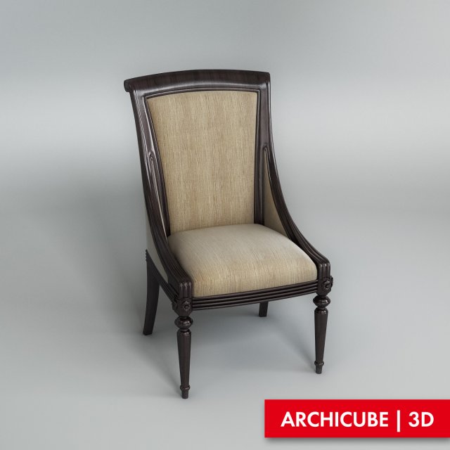 armchair 002 3D Модель .c4d .max .obj .3ds .fbx .stl .blend 