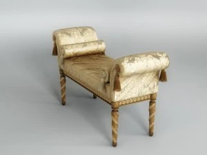 classic bench 002 3D Model