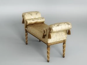classic bench 002 3D Model