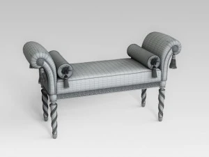 classic bench 002 3D Model