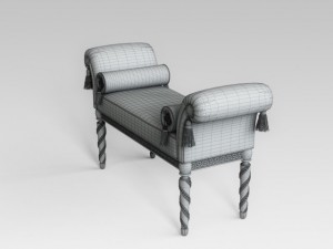 classic bench 002 3D 模型