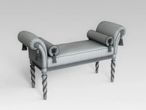 classic bench 002 3D Model