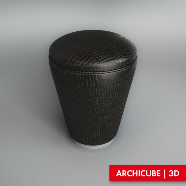 pouf 3D Model .c4d .max .obj .3ds .fbx .stl .blend 