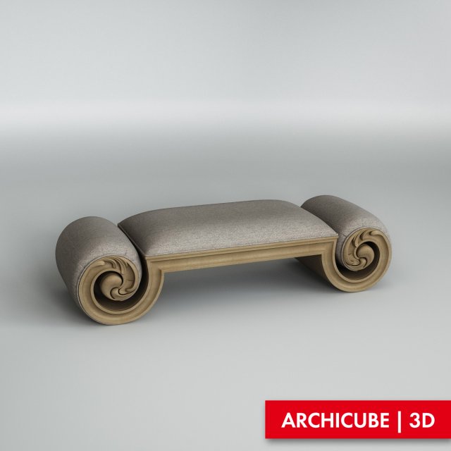 classic bench 005 3D 모델 .c4d .max .obj .3ds .fbx .stl .blend 