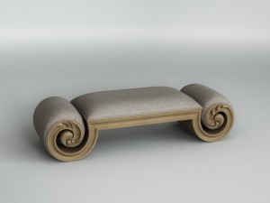 classic bench 005 3D मॉडल