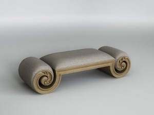 classic bench 005 3D 모델