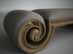 classic bench 005 3D 모델
