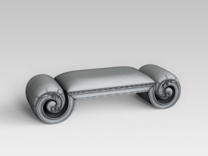 classic bench 005 3D 모델