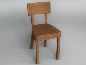 wooden chair Modelo 3D