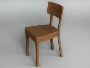 wooden chair 3D-Modell