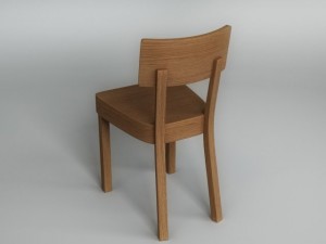 wooden chair 3D-Modell
