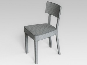 wooden chair 3D-Modell