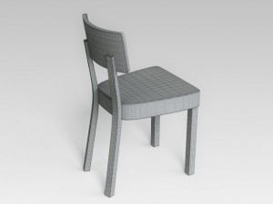 wooden chair 3D-Modell