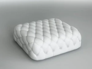 white pouf 3D Model