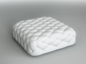 white pouf 3D Модель