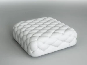 white pouf 3D Model