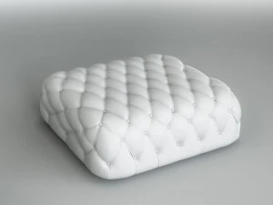 white pouf 3D Model